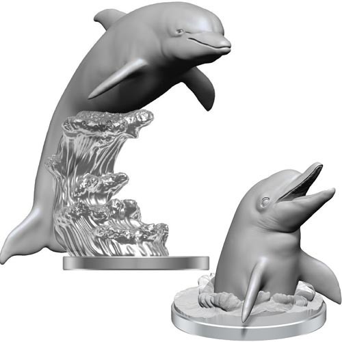 WZK90270S Pathfinder Deep Cuts Unpainted Miniatures: Dolphins published by WizKids Games