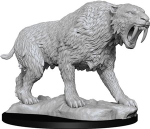 WZK90272S Pathfinder Deep Cuts Unpainted Miniatures: Saber-Toothed Tiger published by WizKids Games