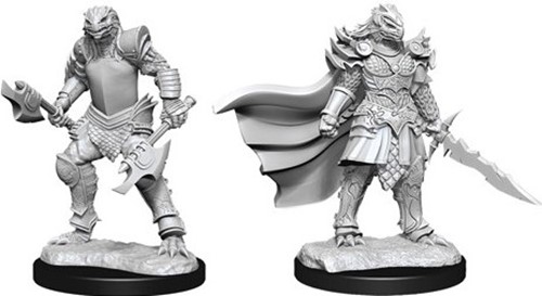 WZK90302S Dungeons And Dragons Nolzur's Marvelous Unpainted Minis: Dragonborn Fighter Female published by WizKids Games