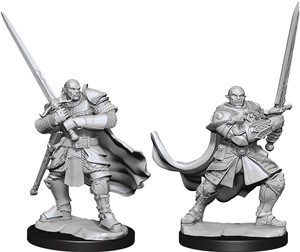 WZK90307S Dungeons And Dragons Nolzur's Marvelous Unpainted Minis: Half-Orc Paladin Male published by WizKids Games