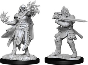 WZK90310S Dungeons And Dragons Nolzur's Marvelous Unpainted Minis: Hobgoblin Fighter Male And Hobgoblin Wizard Female published by WizKids Games