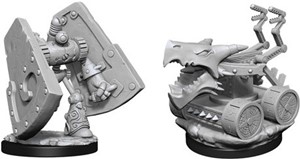 WZK90314S Dungeons And Dragons Nolzur's Marvelous Unpainted Minis: Stone Defender And Oaken Bolter published by WizKids Games