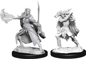 WZK90320S Dungeons And Dragons Nolzur's Marvelous Unpainted Minis: Winter Eladrin And Spring Eladrin published by WizKids Games