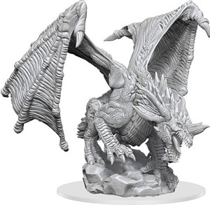 WZK90322S Dungeons And Dragons Nolzur's Marvelous Unpainted Minis: Young Blue Dragon 2 published by WizKids Games