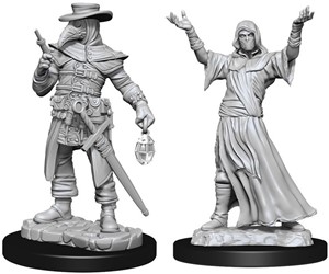WZK90338S Pathfinder Deep Cuts Unpainted Miniatures: Plague Doctor And Cultist published by WizKids Games
