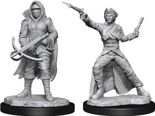 WZK90339S Pathfinder Deep Cuts Unpainted Miniatures: Bounty Hunter And Outlaw published by WizKids Games