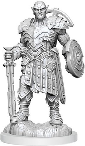 WZK90402S Dungeons And Dragons Nolzur's Marvelous Unpainted Minis: Earth Genasi Fighter published by WizKids Games