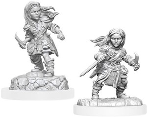 2!WZK90403S Dungeons And Dragons Nolzur's Marvelous Unpainted Minis: Halfling Rogue Female published by WizKids Games