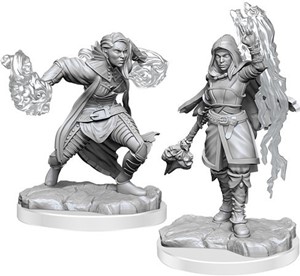 2!WZK90410S Dungeons And Dragons Nolzur's Marvelous Unpainted Minis: Half-Elf Warlock published by WizKids Games