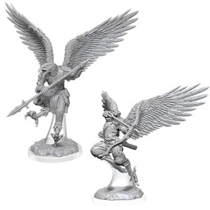 WZK90486S Dungeons And Dragons Nolzur's Marvelous Unpainted Minis: Aarakocra Fighters published by WizKids Games