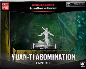 2!WZK90569 Dungeons And Dragons Nolzur's Marvelous Unpainted Minis: Yuan-ti Abomination Paint Kit published by WizKids Games