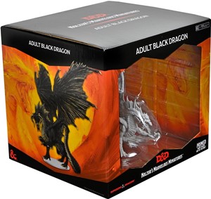 WZK90577 Dungeons And Dragons Nolzur's Marvelous Unpainted Minis: Adult Black Dragon published by WizKids Games