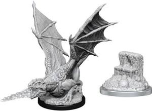 WZK90589S Dungeons And Dragons Nolzur's Marvelous Unpainted Minis: White Dragon Wyrmling published by WizKids Games