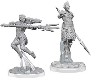 2!WZK90613S Dungeons And Dragons Nolzur's Marvelous Unpainted Minis: Sea Elf Fighters published by WizKids Games