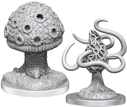 WZK90644S Dungeons And Dragons Nolzur's Marvelous Unpainted Minis: Shrieker And Violet Fungus published by WizKids Games