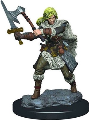 WZK93020S Dungeons And Dragons: Human Female Barbarian Premium Figure published by WizKids Games