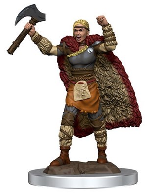 WZK93052S Dungeons And Dragons: Female Human Barbarian Premium Figure published by WizKids Games