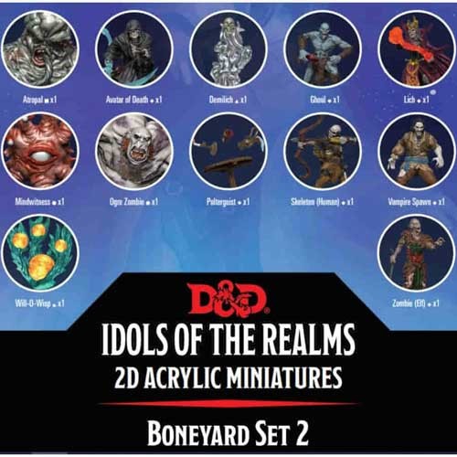 WZK94511 Dungeons And Dragons: Essentials 2D Miniatures: Boneyard Set 2 published by WizKids Games