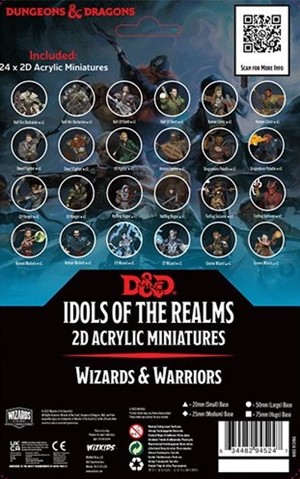 2!WZK94524 Dungeons And Dragons: Essentials 2D Miniatures: Wizards And Warriors published by WizKids Games