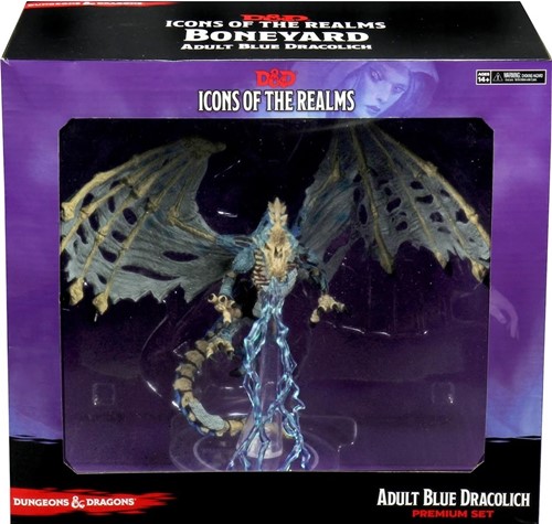 WZK96038 Dungeons And Dragons: Boneyard Premium Set - Blue Dracolich published by WizKids Games