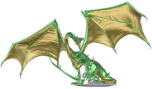 WZK96064 Dungeons And Dragons: Adult Emerald Dragon Premium Figure published by WizKids Games