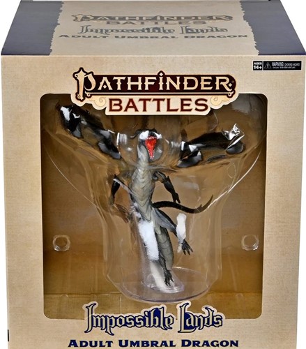 WZK97543 Pathfinder Battles: Impossible Lands - Adult Umbral Dragon Boxed Figure published by WizKids Games