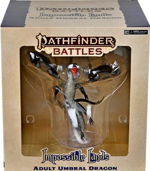 2!WZK97543 Pathfinder Battles: Impossible Lands - Adult Umbral Dragon Boxed Figure published by WizKids Games