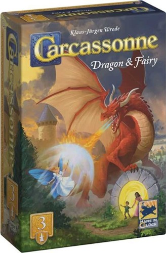 ZMGCARCAEXP2503 Carcassonne Board Game Expansion: Dragon And Fairy (2025 Refresh) published by Z-Man Games