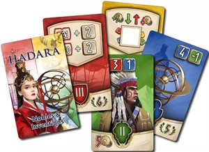 2!ZMGZE017 Hadara Board Game: Nobles And Inventions Mini Expansion published by Z-Man Games