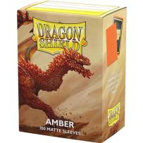 ARCT11059 100 x Amber Matte Standard Card Sleeves 63.5mm x 88mm (Dragon Shield) published by Arcane Tinmen