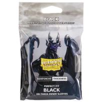 ARCT13005 100 x Black Perfect Fit Thick Inner Standard Card Sleeves published by Arcane Tinmen