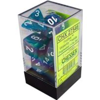 Chessex Festive 7 Dice Set - Waterlily with White