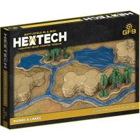 GFNHEXT32 Hextech Tabletop Ready Painted Terrain: Rivers And Lakes published by Gale Force Nine