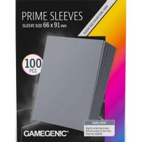 GGS10146ML 100 x Dark Gray Prime Sleeves 63.5mm x 88mm (Gamegenic) published by Gamegenic