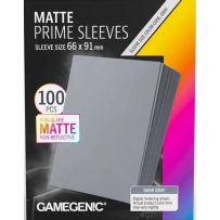 GGS10158ML 100 x Dark Gray Matte Prime Sleeves 63.5mm x 88mm (Gamegenic) published by Gamegenic