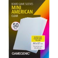 GGS10177ML 50 x Board Game Sleeves Mini American Clear 44mm x 67mm (Gamegenic) published by Gamegenic