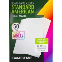 GGS10189ML 50 x Board Game Sleeves Standard American Clear Matte 57mm x 89mm (Gamegenic) published by Gamegenic