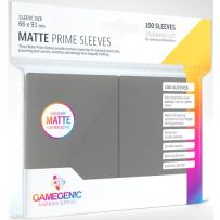 100 x Dark Gray Matte Standard Card Sleeves 63.5mm x 88mm (Gamegenic)