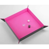GGS60049ML Magnetic Dice Tray Square: Black And Pink published by Gamegenic