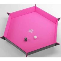GGS60061ML Magnetic Dice Tray Hexagonal: Black And Pink published by Gamegenic