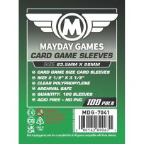 MDG7041 100 x Clear Standard Card Sleeves 63.5mm x 88mm (Mayday) published by Mayday Games