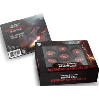 MET10979 Dungeons and Dragons Dragon Scale Silicone Dice Set: Red published by Metallic Dice Games