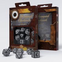 Q-Workshop Steampunk Clockwork Black And White Dice Set