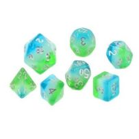 Blue Hawaiian Polyhedral Dice Set