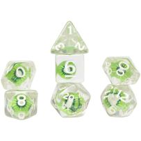 SDZ002502 Kiwi Fruit Slice Polyhedral Dice Set published by Sirius Dice