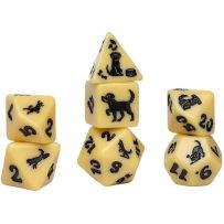 SDZ002604 Golden Pup Animal Polyhedral Dice Set published by Sirius Dice