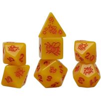 SDZ002606 Golden Buzz Animal Polyhedral Dice Set published by Sirius Dice