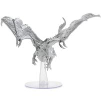 WZK90566 Dungeons And Dragons Nolzur's Marvelous Unpainted Minis: Adult Silver Dragon published by WizKids Games
