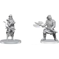 WZK90809 Dungeons And Dragons Nolzur's Marvelous Unpainted Minis: Assassin And Berserker published by WizKids Games