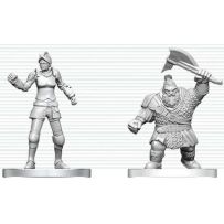 WZK90891 Dungeons And Dragons Nolzur's Marvelous Unpainted Minis: Cultist Of Bane And Dwarf Zhentilar Soldier published by WizKids Games